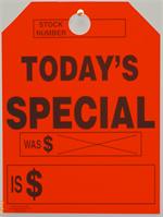 Mirror Hang Tags Fluorescent Red - Today's Special