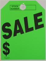 Mirror Hang Tags -  Fluorescent Green -  Sale