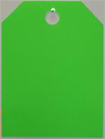 Mirror Hang Tag -  Fluorescent  Green -  Blank