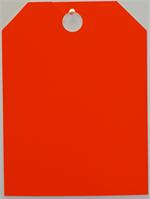 Mirror Hang Tag - Fluorescent -  Orange -  Blank
