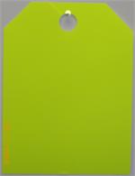 Mirror Hang Tag - Fluorescent -  Yellow -  Blank-1
