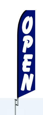 Open Blue Swooper Flag