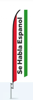 Se Habla Espanol Swooper Flag