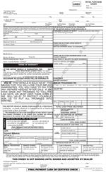 Retail Purchase Orders For Used Motor Vehicles 1036U